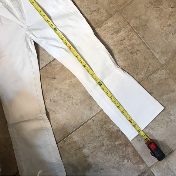 ▪️Tory Burch Cropped Slim Boot White Jeans - Picture 11 of 15